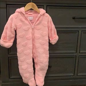 Baby girls warm winter jumpsuit